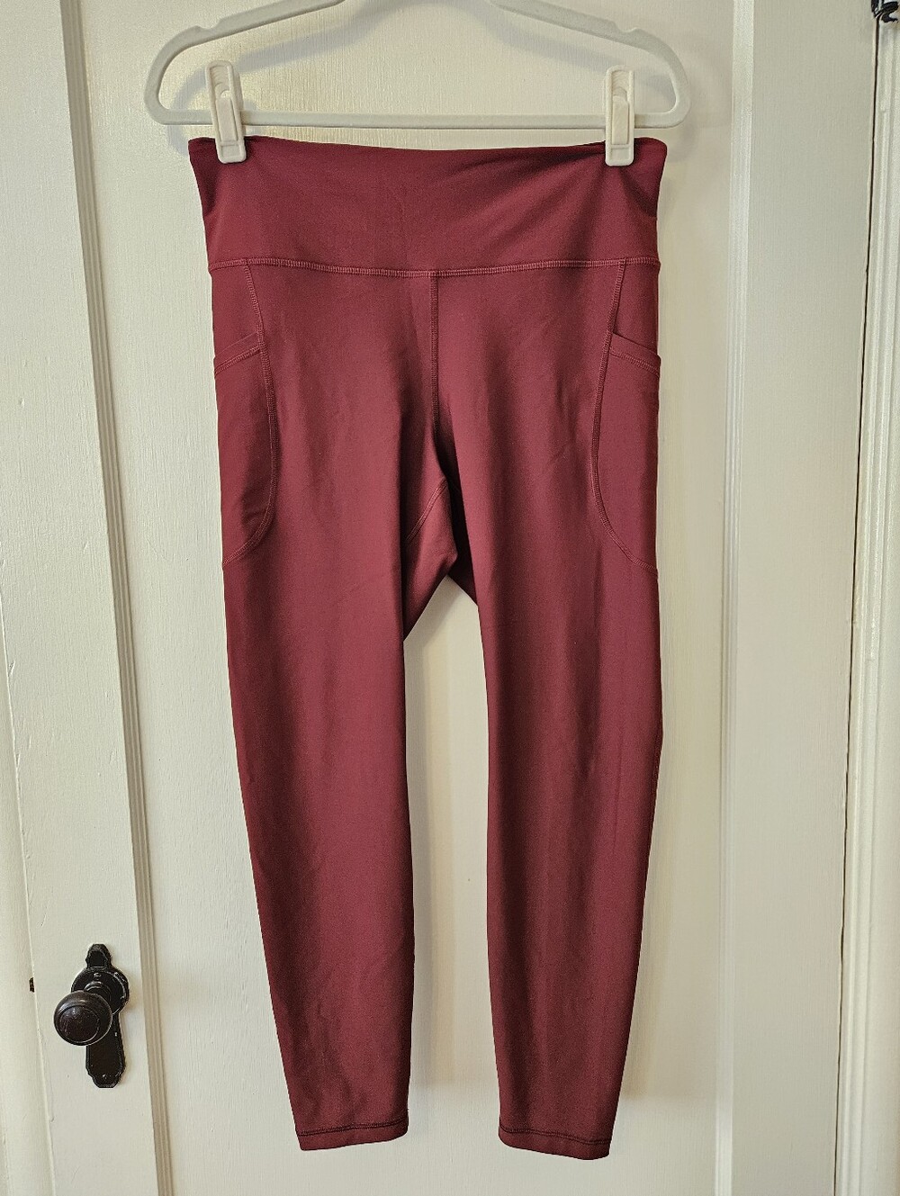 Old Navy Active L Powersoft High-Rise Burgundy Leggings